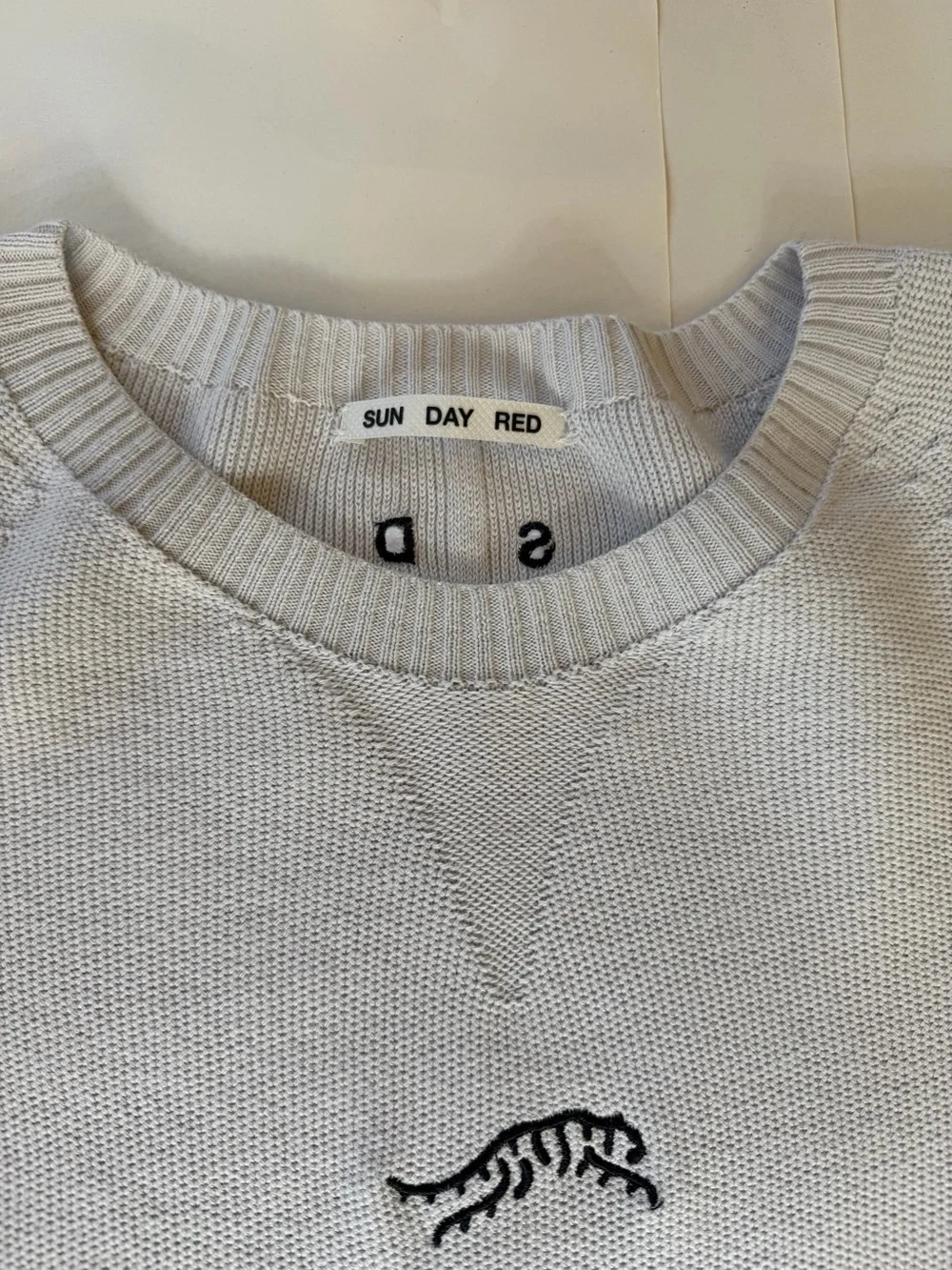 Sun Day Red Men’s Sample Cotton Longline Golf Sweater Pale Gray Size Medium EUC!
